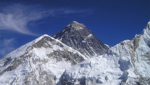 A picture of Mt Everest as a visual representation of the combined distance of total stairs climbed by EDP staff