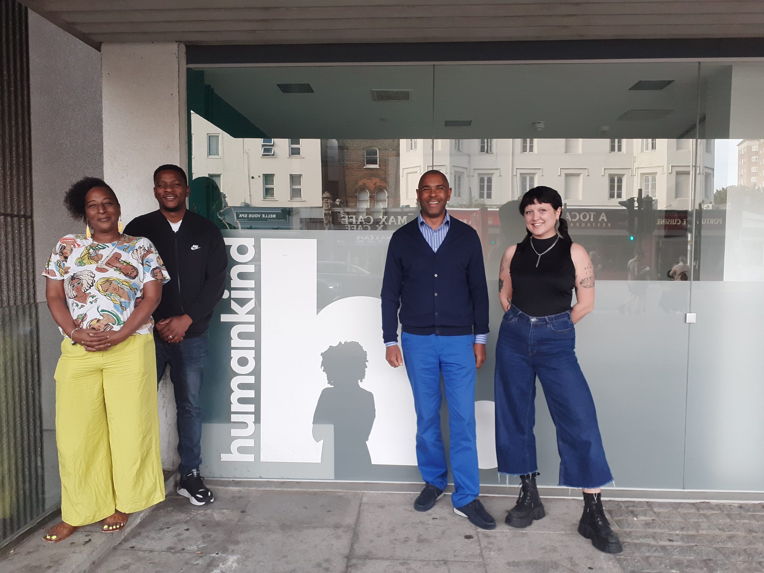 An image of Humankind's Individual Placement & Support team in front of Humankind's London regional office